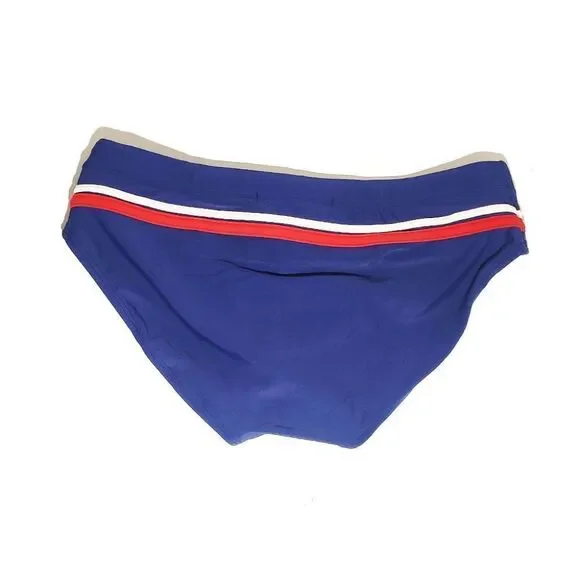 Men's speedo white and red stripes swim briefs swimwear Size XL - Picture 5 of 9